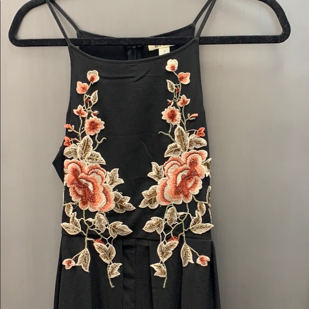 black short romper with train